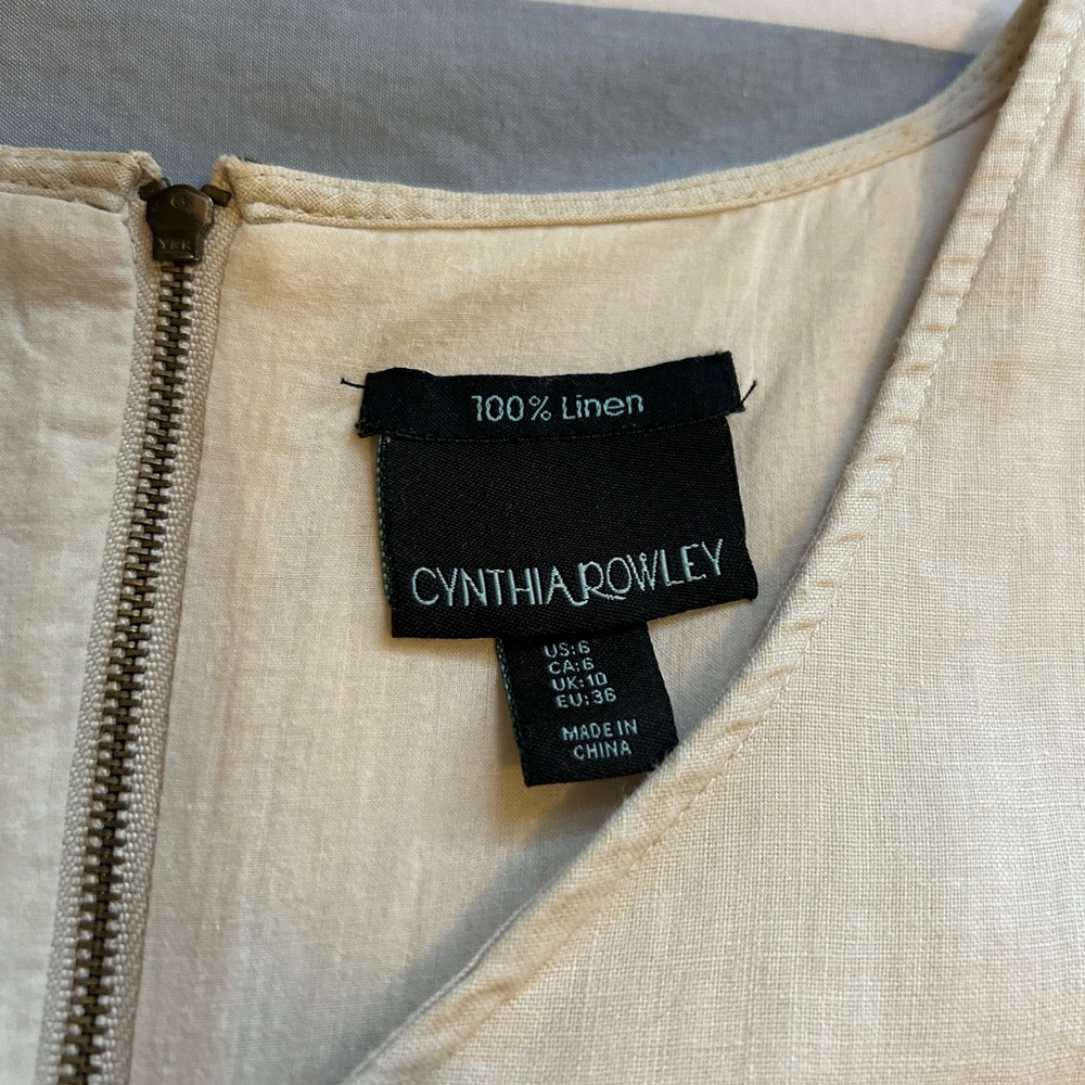 Cynthia Rowley Cream Sleeveless Dress - Picture 3 of 4